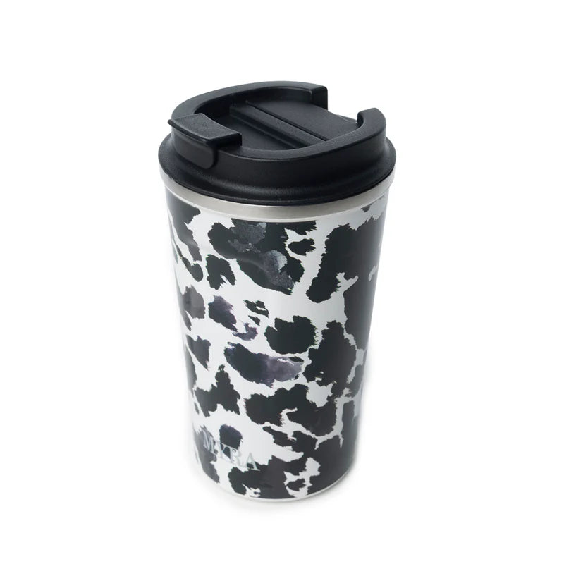 Myra Wrangler's Brew Stainless Steel Mug in Black Leopard Print