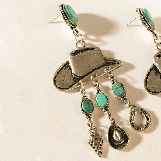 Myra Ranch Queen Earrings in Saddle Silver