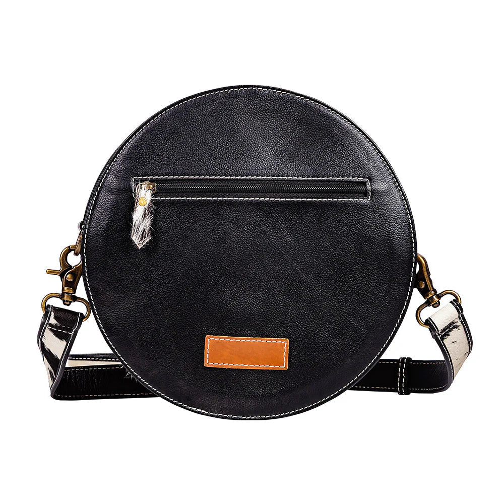 Bloomin' Steer Hand-tooled Round Bag