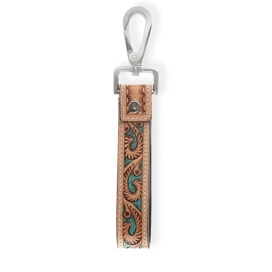 Myra Jackstone Hand-tooled Leather Key Fob
