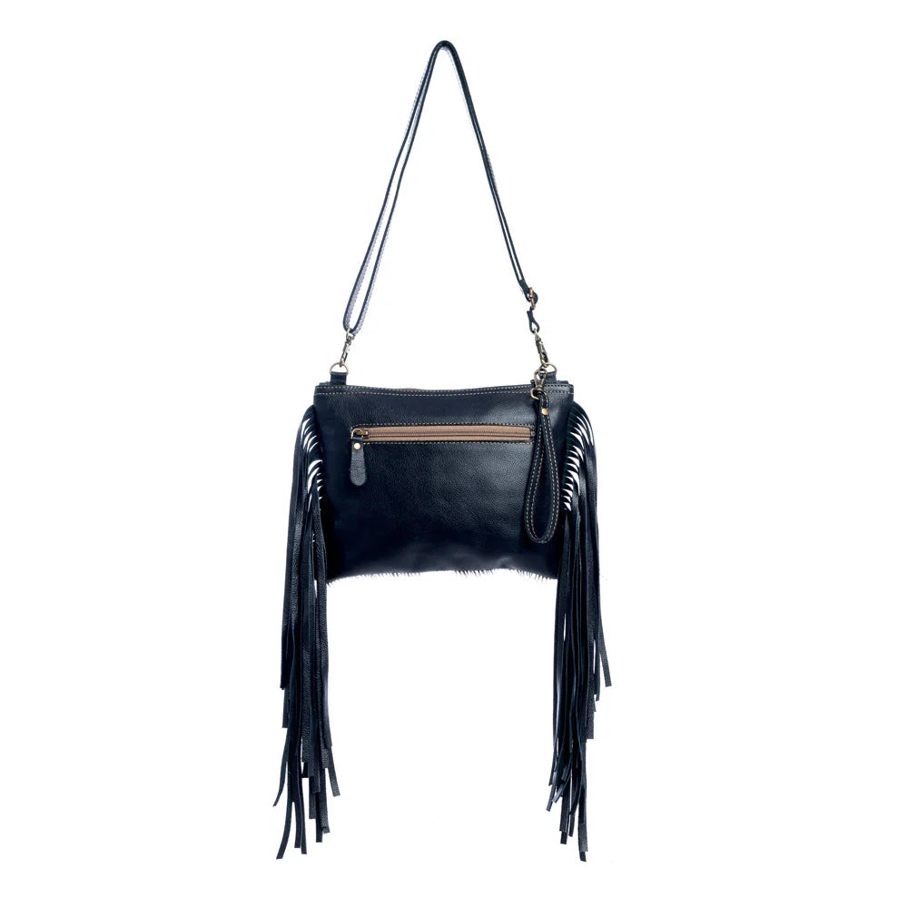 Myra Mescalaro Hill Leather & Hairon Bag in Coal