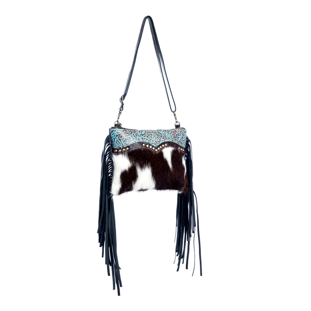 Myra Mescalaro Hill Leather & Hairon Bag in Coal