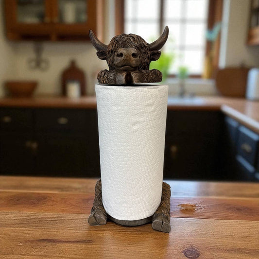 Highland Cow Paper Towel Holder