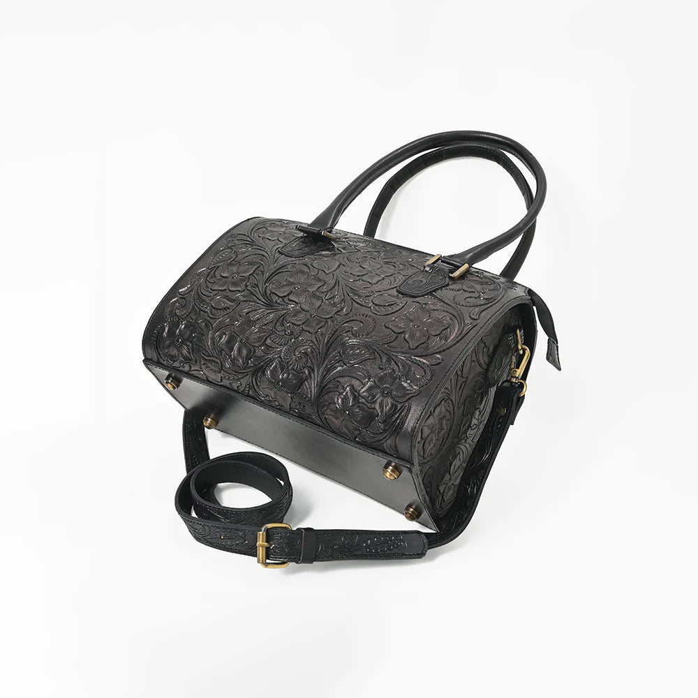 American Darling Western Duffel Bag Handcrafted from Hand-Tooled Genuine Leather