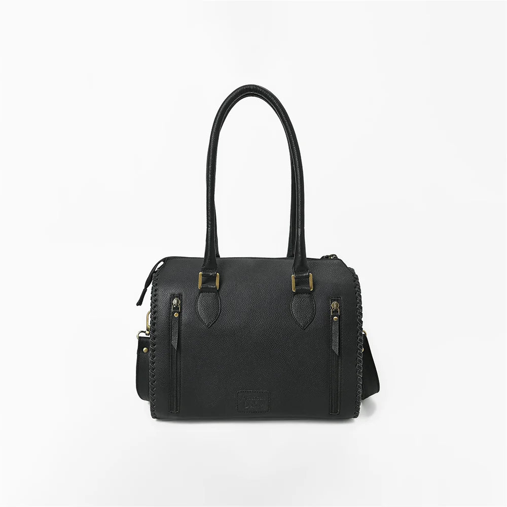 American Darling Western Leather Duffle Bag with Paisley Tooled Design
