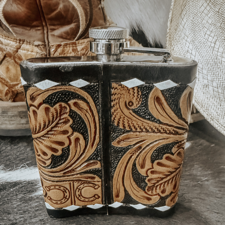 Legend Leather Flask Stainless Steel Men & Women Gift
