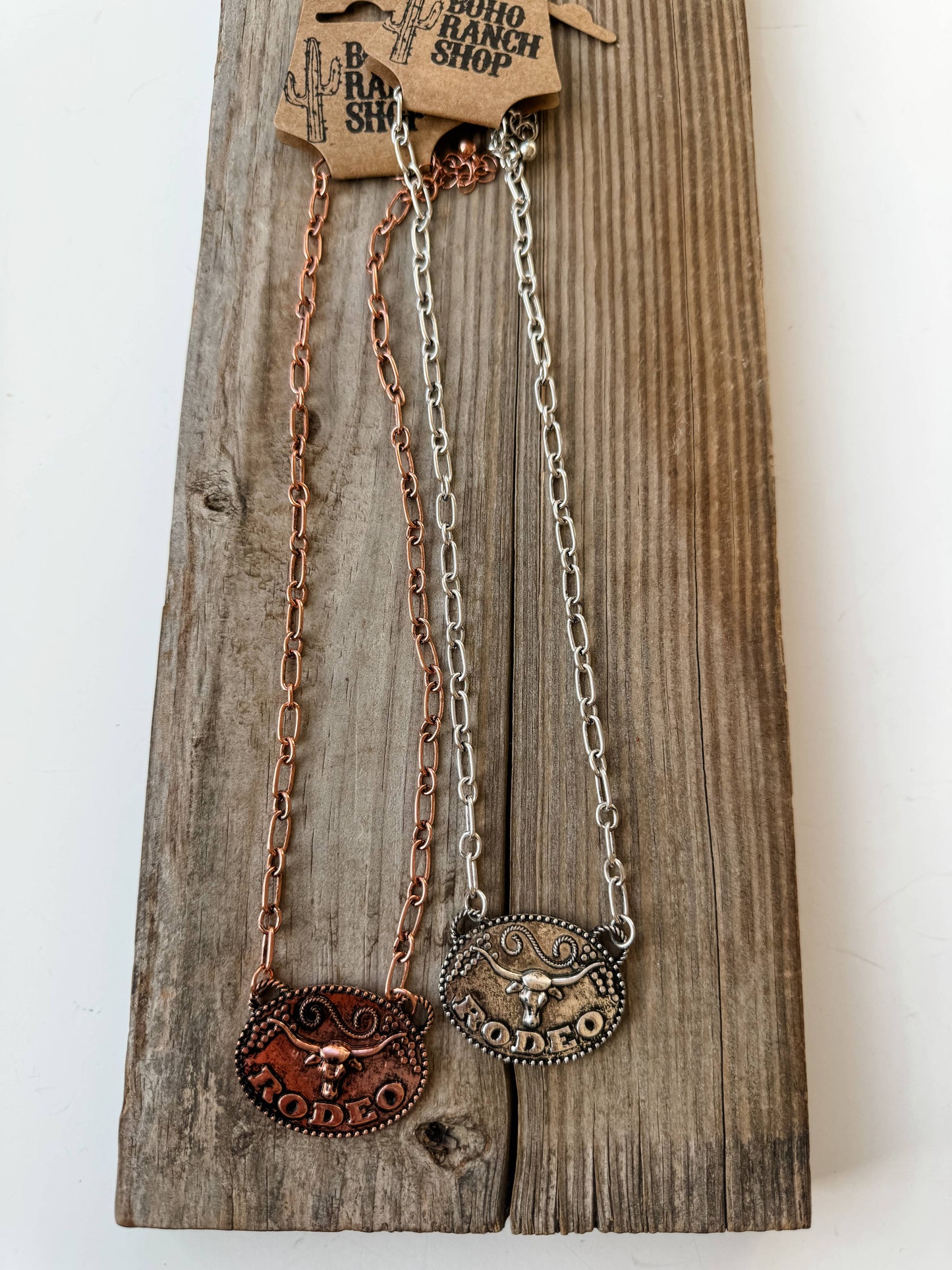 Western Rodeo Steer Skull Necklace