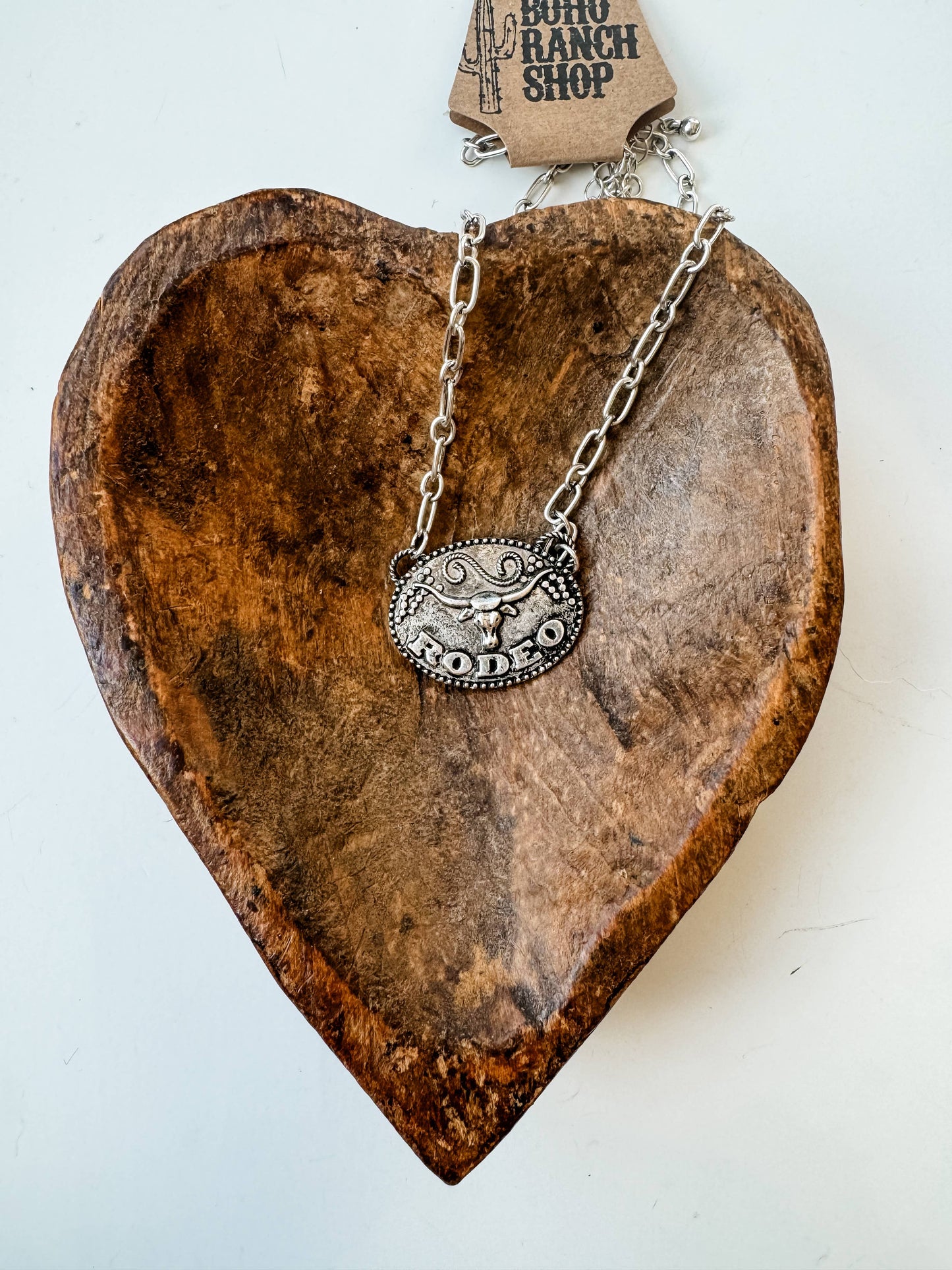 Western Rodeo Steer Skull Necklace