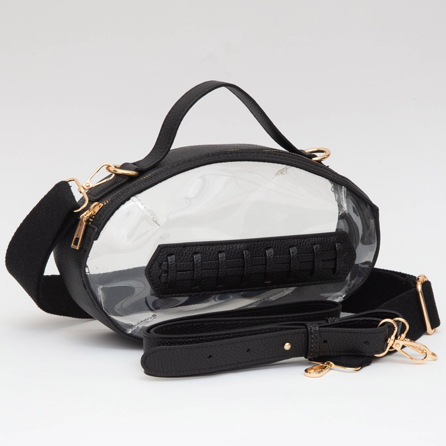Football Shape Transparent Clear Stadium Bag
