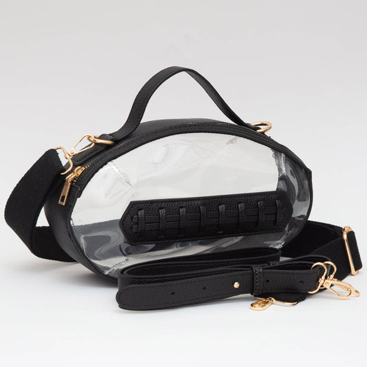 Football Shape Transparent Clear Stadium Bag