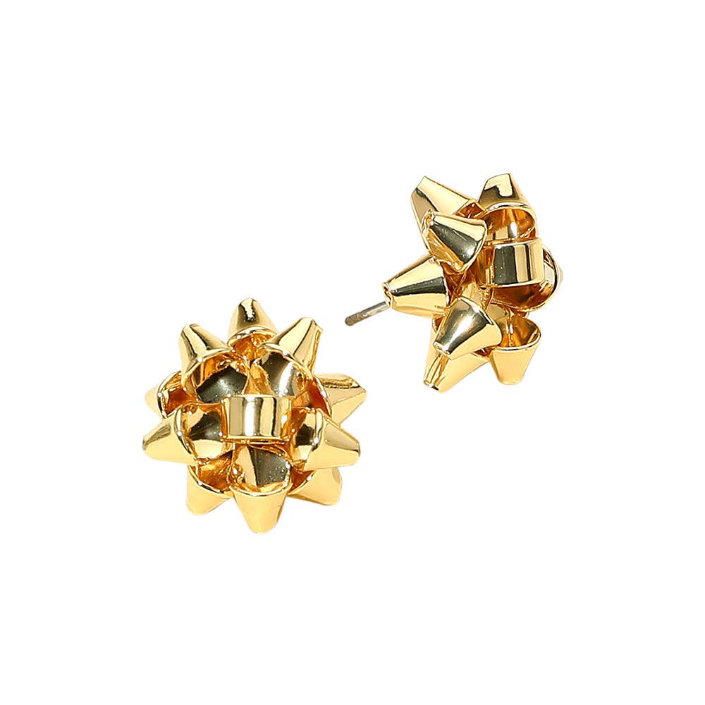 Holiday Bow Stud Earrings