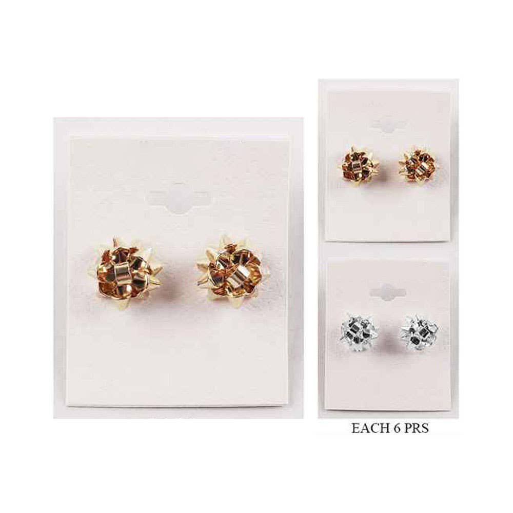 Holiday Bow Stud Earrings