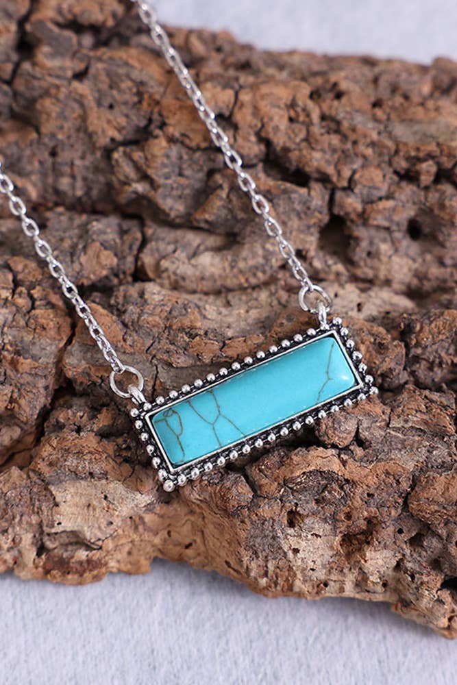 Turquoise Bar Necklace
