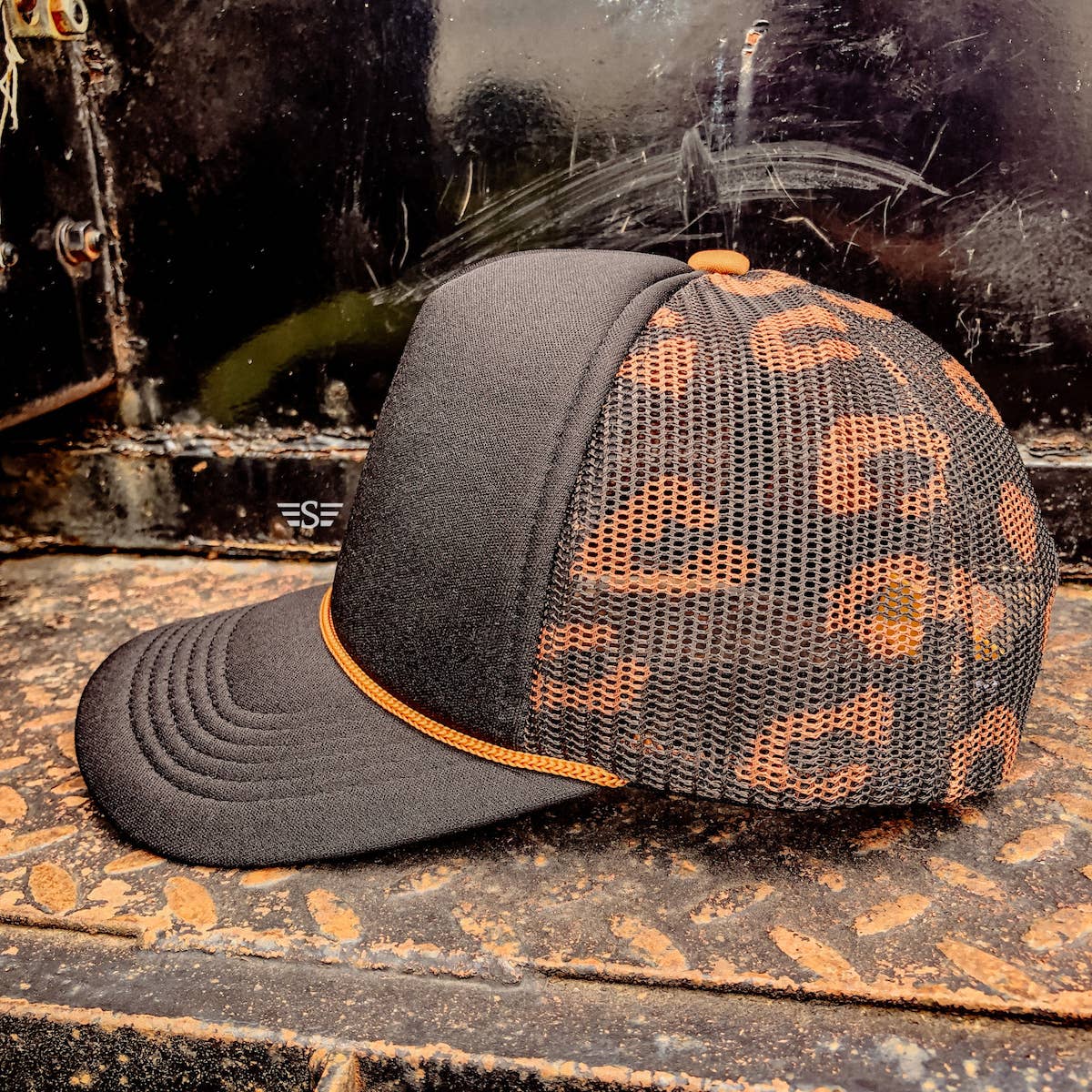 Leopard Printed Mesh Back Cap