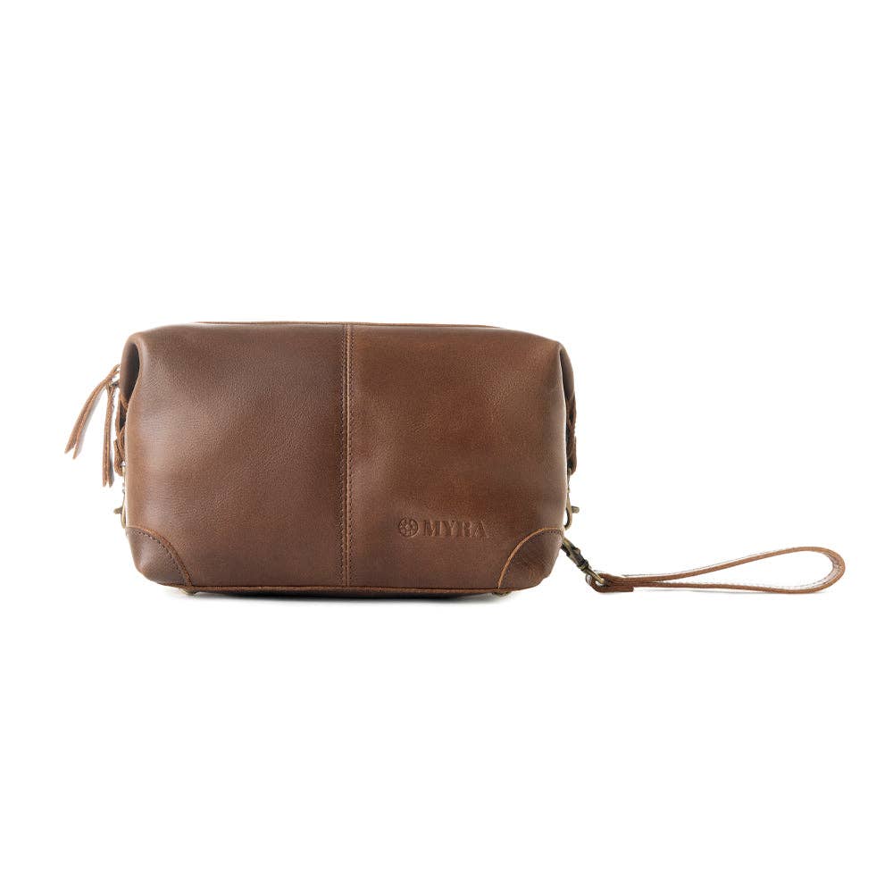 Drifter Leather Toiletry for Men in brown