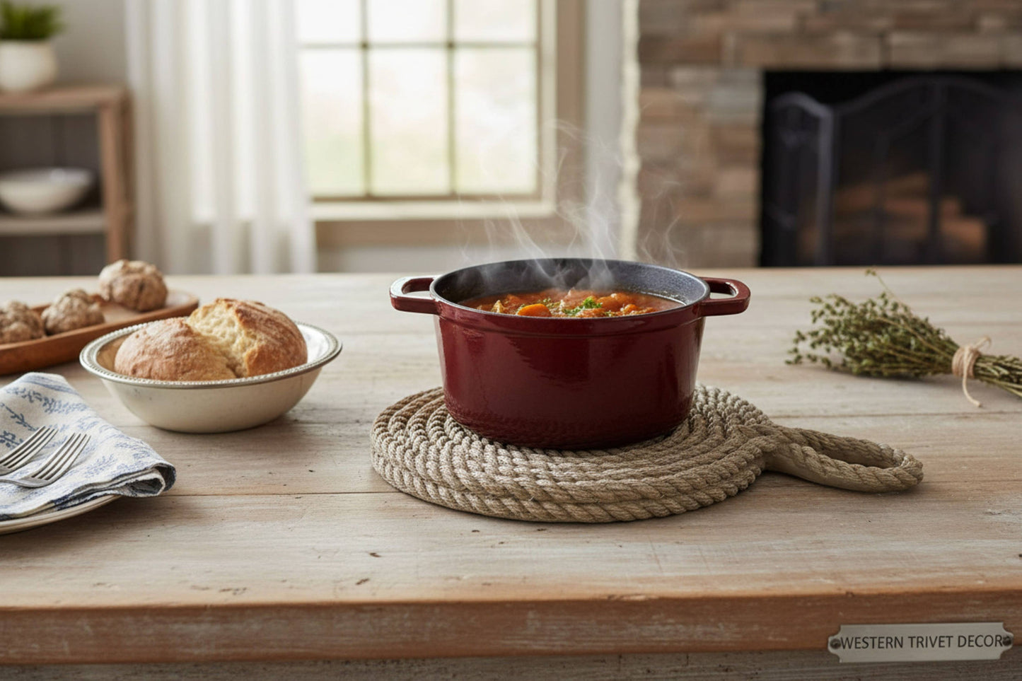 SAGEBRUSH RANGE COILED ROPE TRIVET