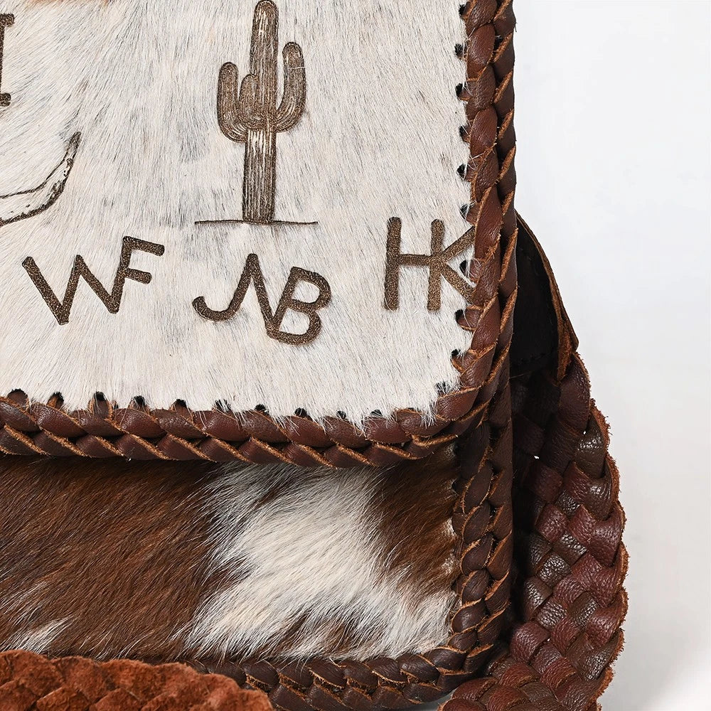 Cross BodyHair on Genuine Leather Western Women Bag Handbag